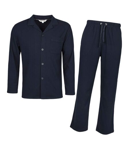 Mens Thermal Pyjama Set with Long Sleeve Top & Bottoms for Cold Nights