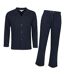 Mens Thermal Pyjama Set with Long Sleeve Top & Bottoms for Cold Nights-1