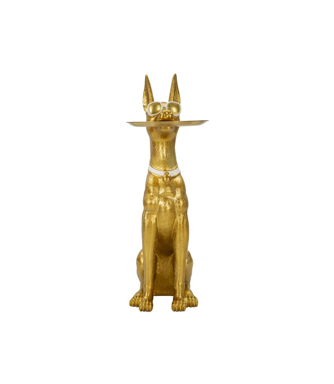 Vide-Poche Statue Chien Muscle 91cm Or-2