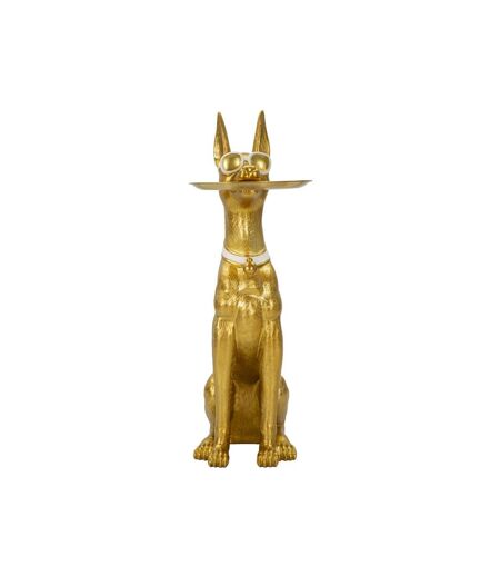 Vide-Poche Statue Chien Muscle 91cm Or