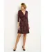 Robe décolleté V drapé maille métallisée-1