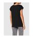 Build Your Brand Womens/Ladies Extended Shoulder T-Shirt (Black)
