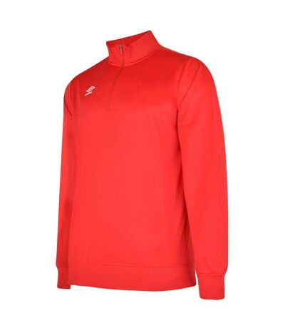 Mens club essential half zip sweatshirt vermillion Umbro