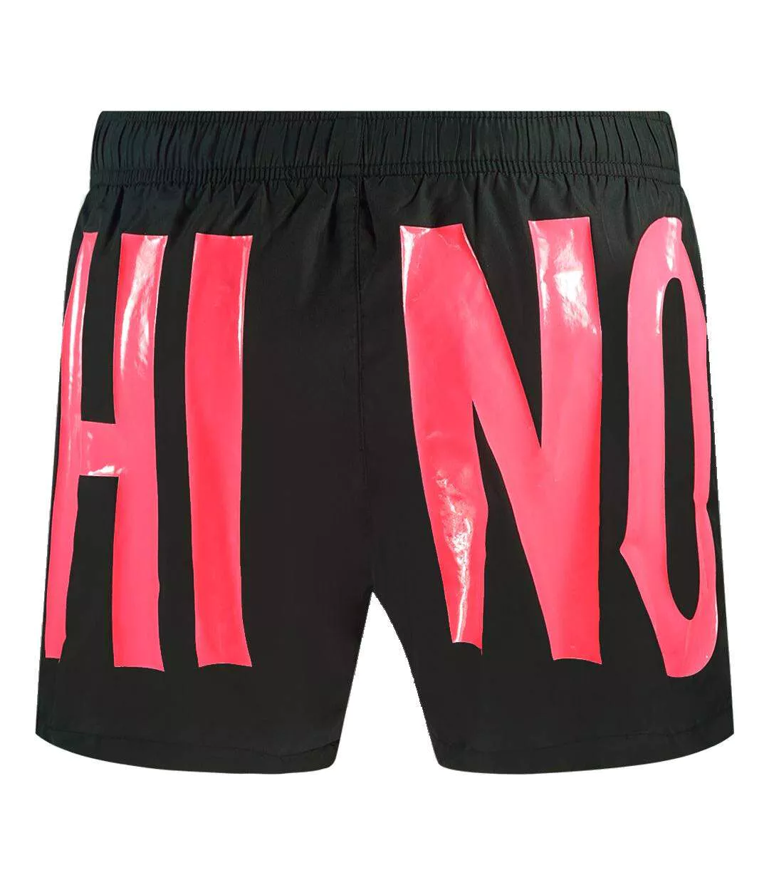 Short De Bain Motif Logo Homme Rose Noir Moschino-2