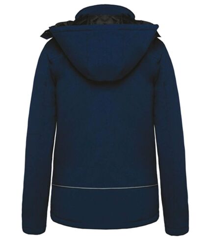 Parka softshell matelassée à capuche - K651 - femme - bleu marine