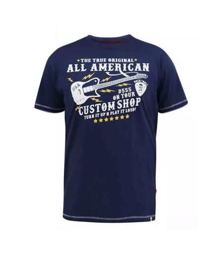 Mens D555 Bronte All American Guitar Guitar Kingsize T-shirt Navy Duke