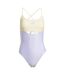 Maillot De Bain 1 Pièce Motif/style Blocs De Couleurs Femme Rose Violet Adidas-2