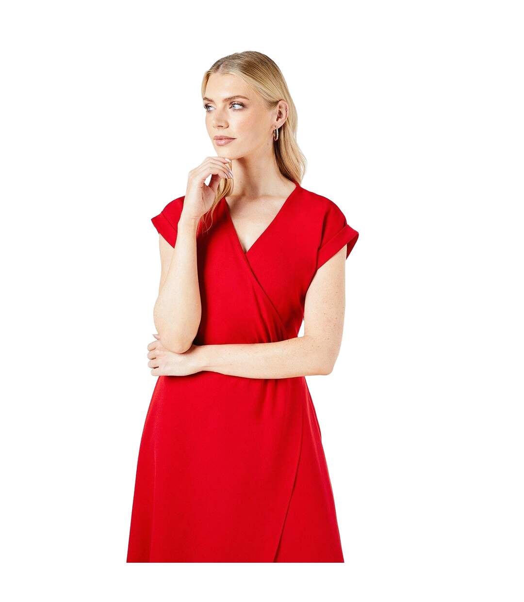 Womens/ladies twist wrap dress red Principles