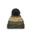 Bonnet Corkscrew Femme Blanc Cassé Vert Kaki Beechfield-3