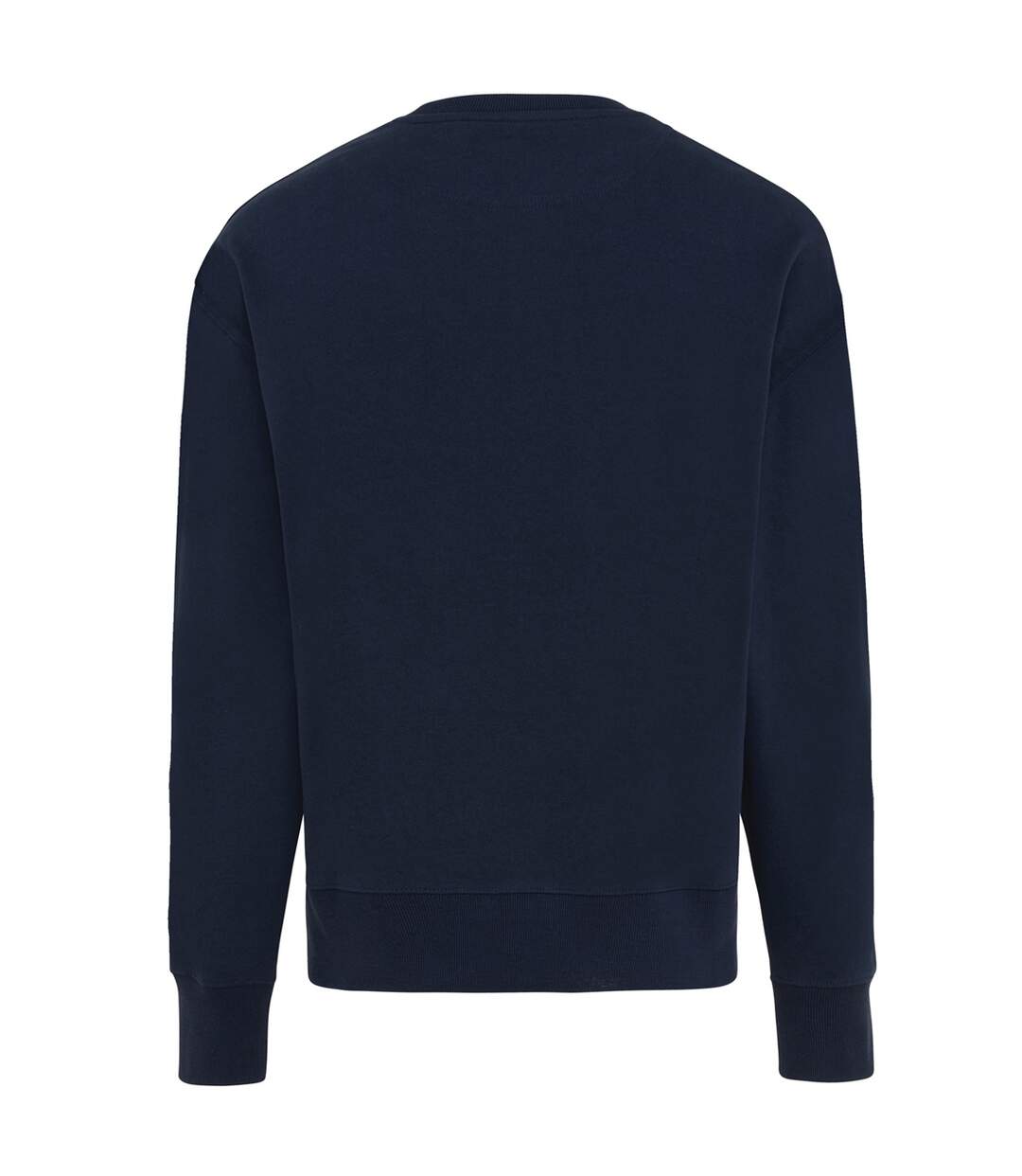 Unisex adult kruger recycled cotton crew neck relaxed fit sweatshirt navy Iqoniq-2