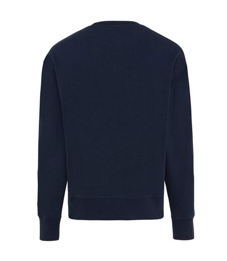 Unisex adult kruger recycled cotton crew neck relaxed fit sweatshirt navy Iqoniq