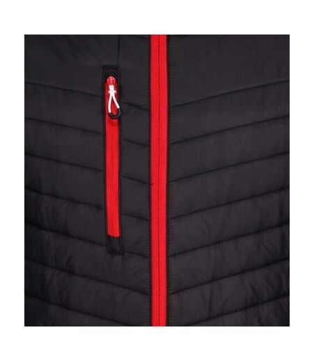 Mens Navigate Quilted Hybrid Jacket Black Classic Red Regatta