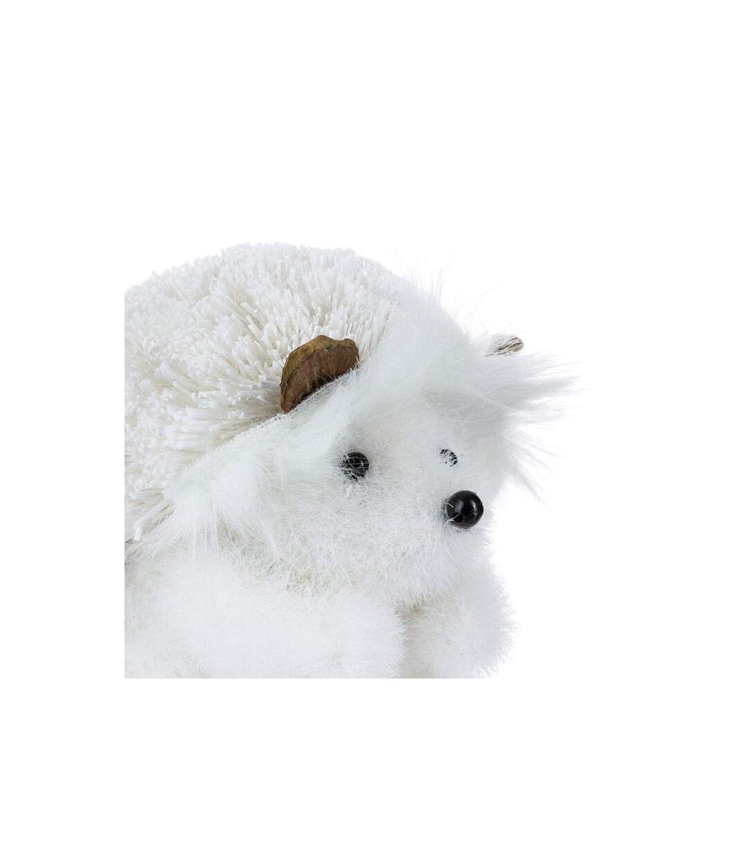 Hérisson Boule Déco Cocon 14cm Blanc-2