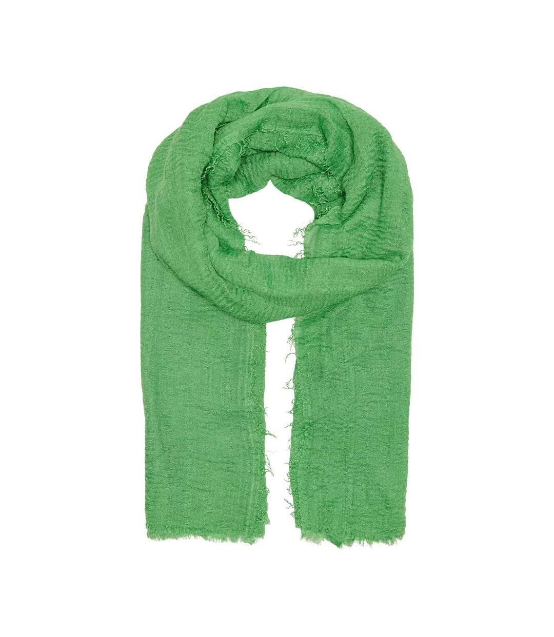 Foulard vert fluo femme only fluffa-1