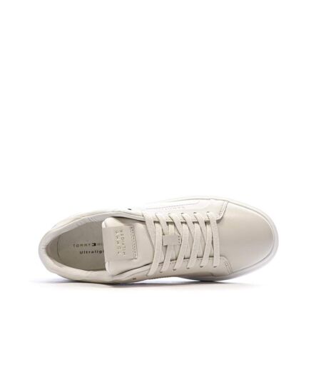 Baskets beige femme tommy hilfiger icon court light