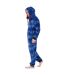 Mens Raptor Fleece Jumpsuit Blue Black Keanu-1