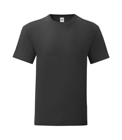 Fruit Of The Loom Mens Iconic T-Shirt (Pack of 5) (Black)