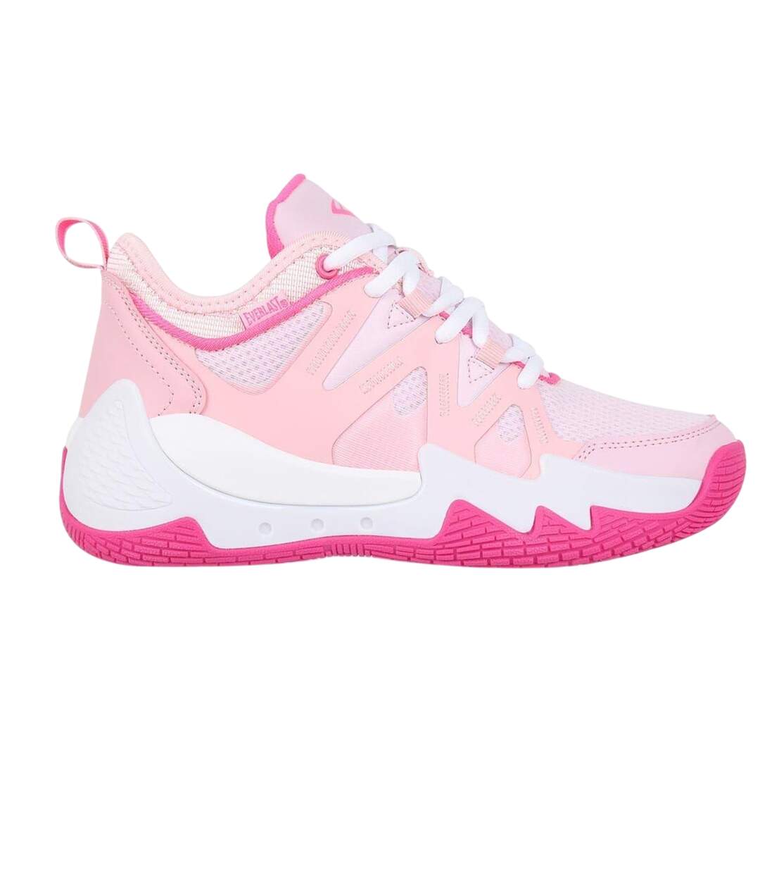 Womens/ladies Mesh Basketball Trainers Pink White Everlast-1