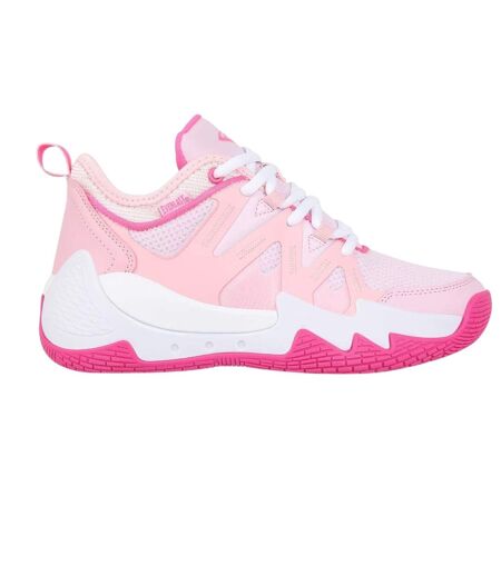 Womens/ladies Mesh Basketball Trainers Pink White Everlast