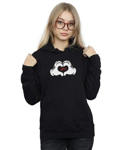 Disney Sweat à capuche Femme/Madame Mickey Mouse Loves You (Noir) - UTBI10921