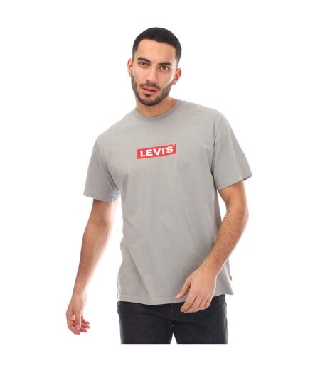 T-shirt Style Logo Rectangulaire Homme Gris Levis