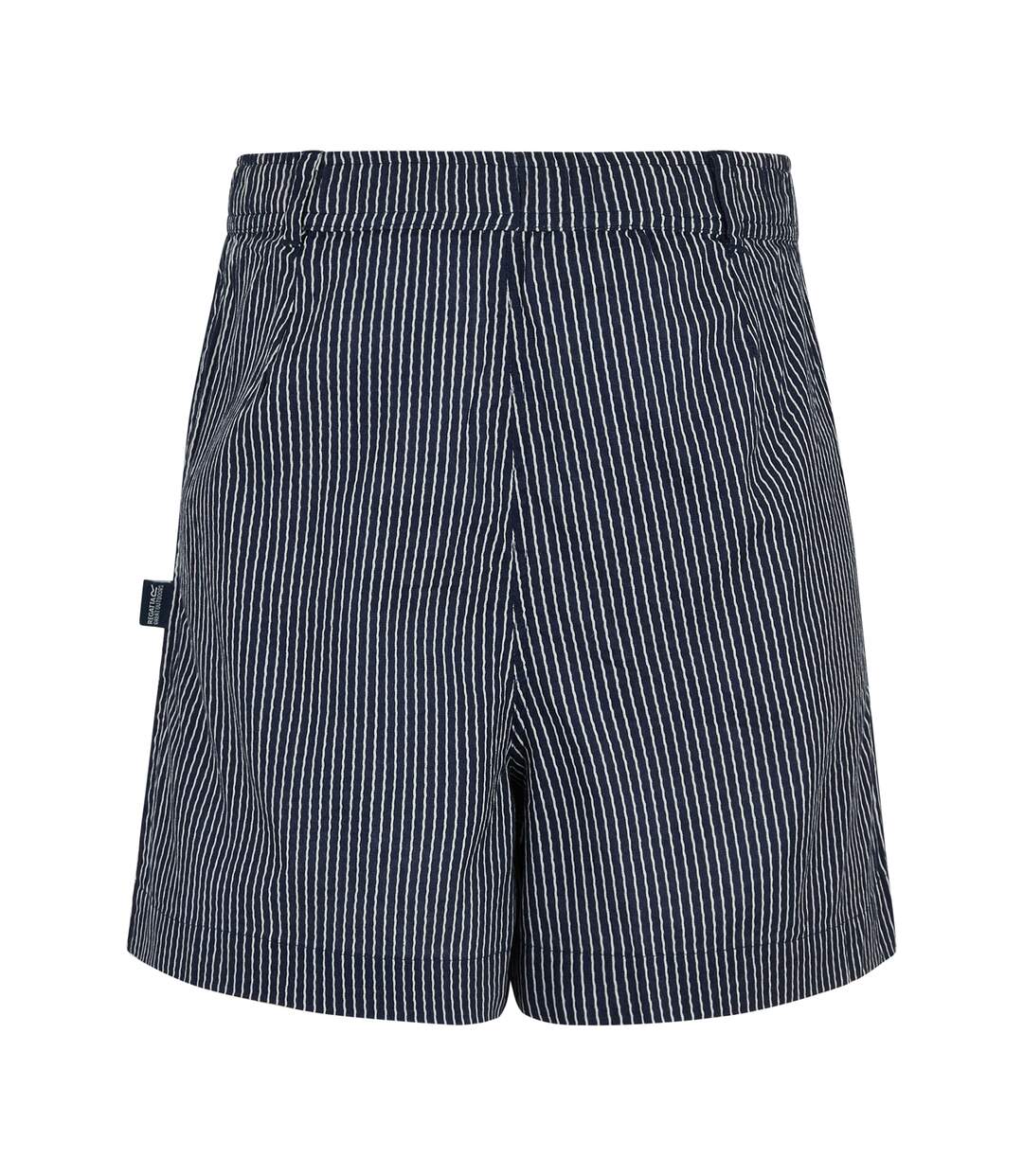 Short Décontracté Motif/style Rayure Verticale Sabelle Femme Bleu Marine Blanc Regatta-3