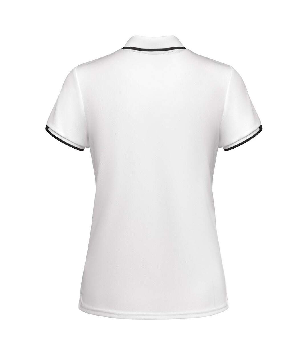 Polo tamil femme blanc / noir uni Roly-2