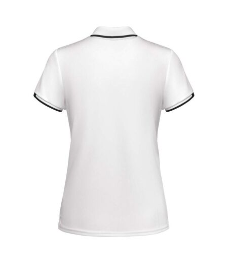 Polo tamil femme blanc / noir uni Roly