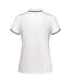 Polo tamil femme blanc / noir uni Roly-2