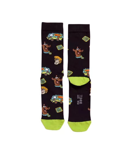 Chaussettes Motif/style Mystery Machine Adulte Noir Vert Scooby Doo
