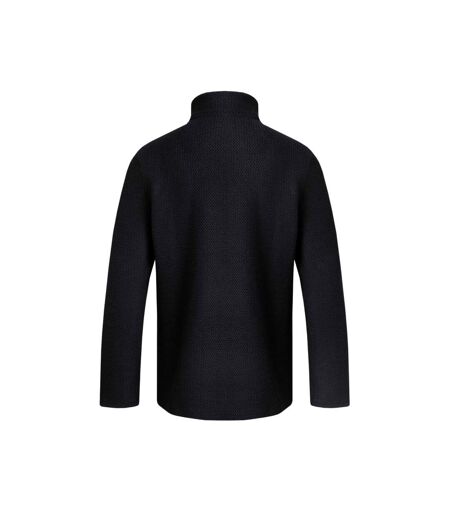 Mens cruiser macaroni quarter zip pullover black Weird Fish