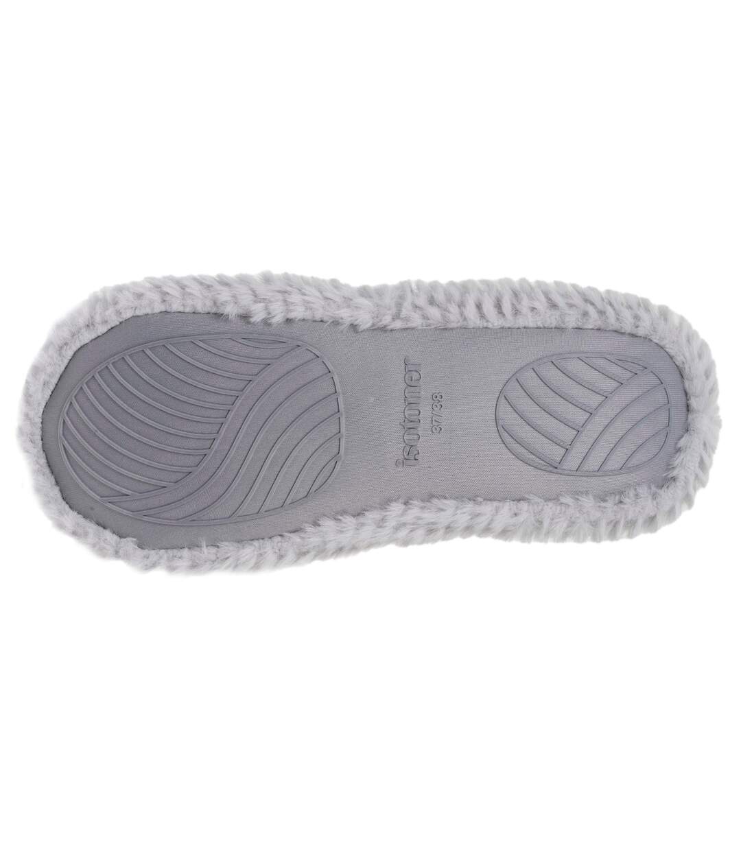 Isotoner Chaussons extra-light Ballerines femme imitation fourrure, semelle antidérapante-4