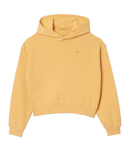 Womens/ladies Natural Dyed Oversized Hoodie Orange Lacoste