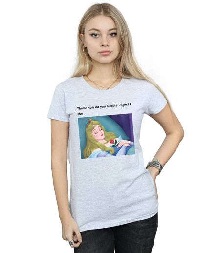 Disney - T-shirt SLEEPING BEAUTY MEME - Femme (Gris chiné) - UTBI15009