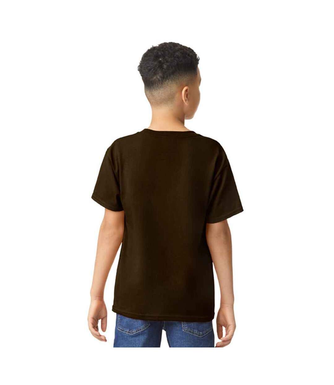 T-shirt enfant chocolat foncé Gildan-2
