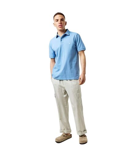 Mens Classic Embroidered Logo Polo Shirt Sky Jack Wills