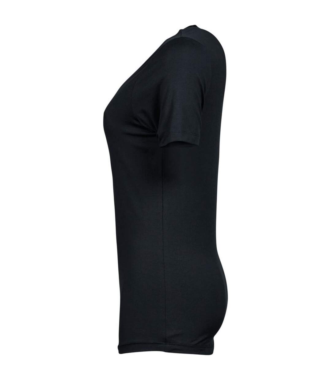 Womens/ladies stretch t-shirt black Tee Jays-4