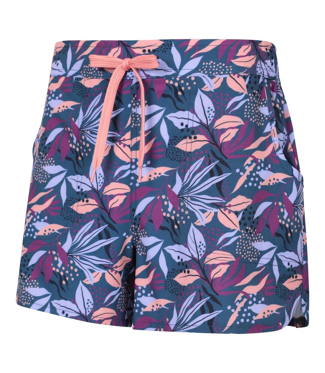 Womens/ladies stretch patterned boardshorts purple Mountain Warehouse-3