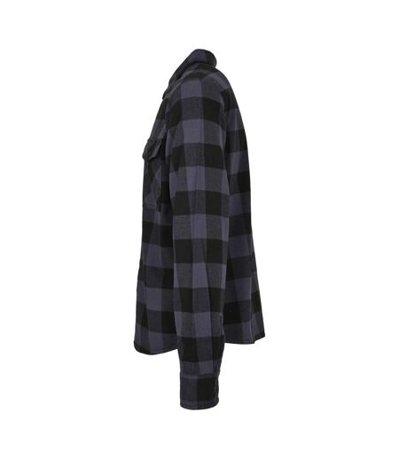 Chemise À Carreaux Pour Hommes Noir Gris Build Your Brand