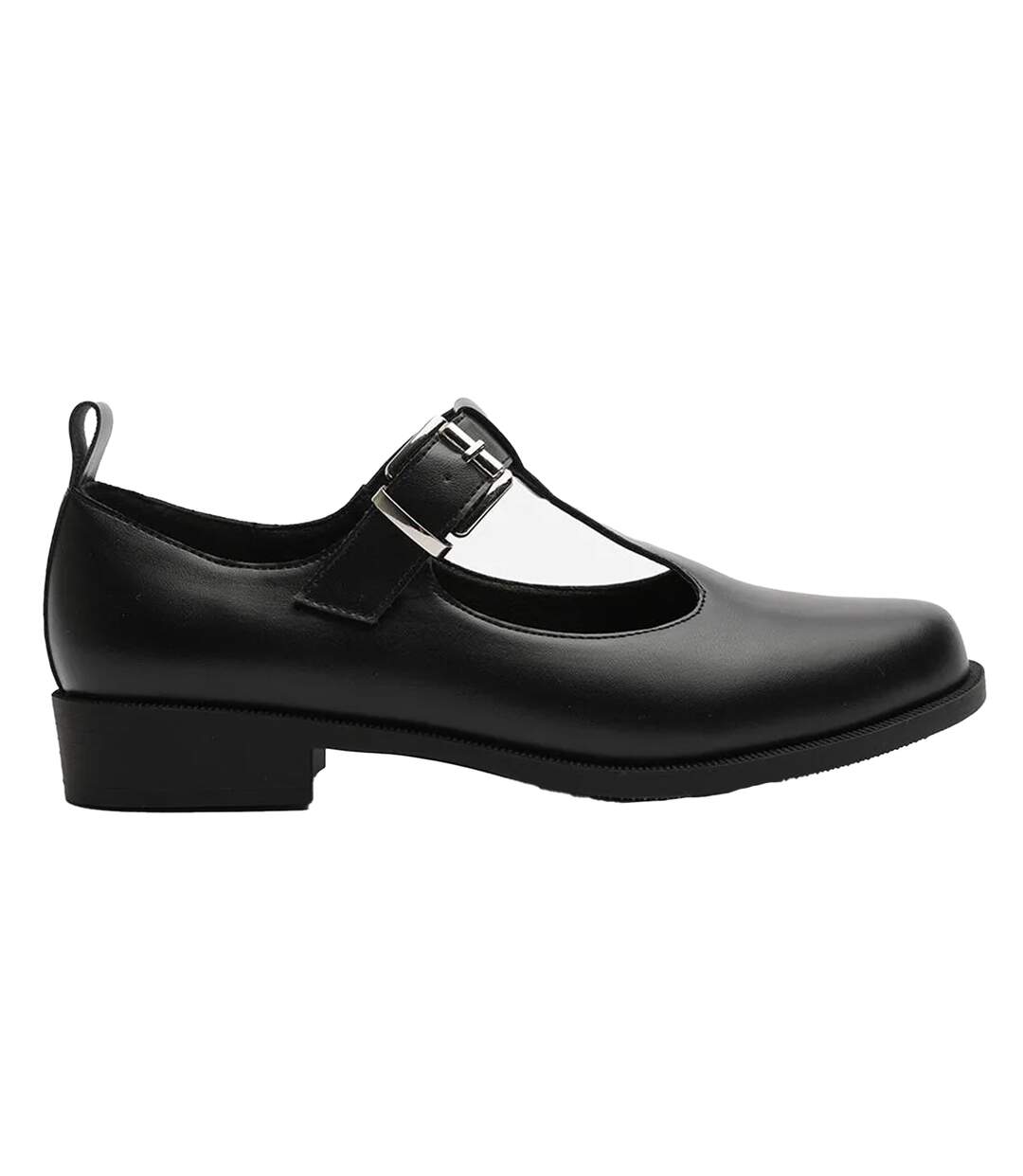 Womens/ladies Low Block Heel Mary Janes Black Where´s That From-1