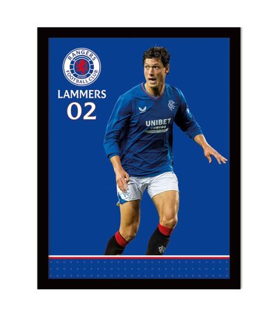 Rangers FC - Imprimé LAMMERS (Bleu roi / Blanc) (40 cm x 30 cm) - UTPM8132