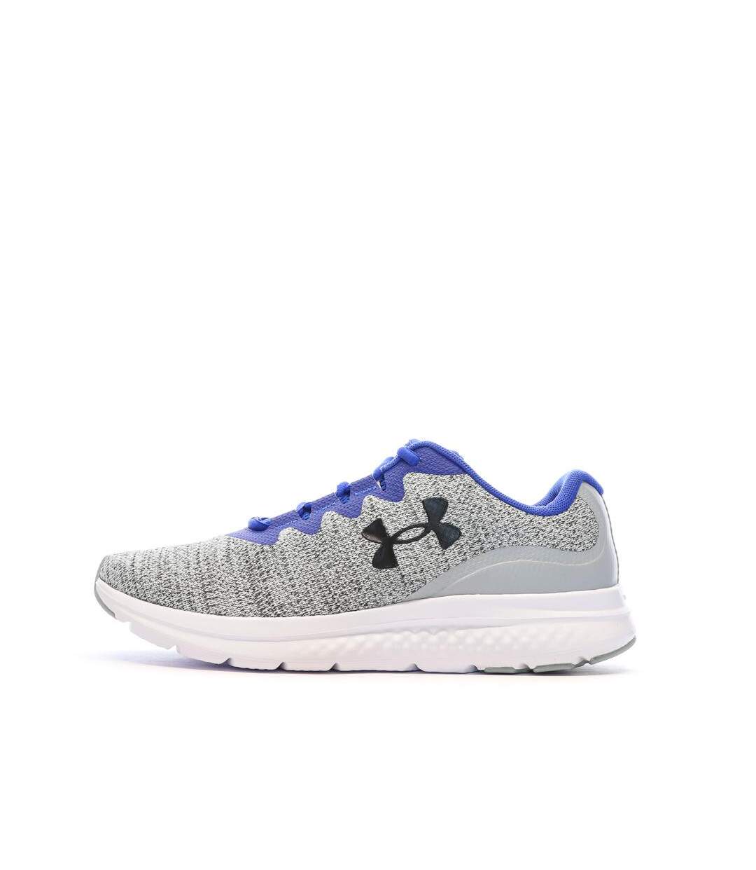 Chaussures de running grises/bleu homme under armour charged impulse-1