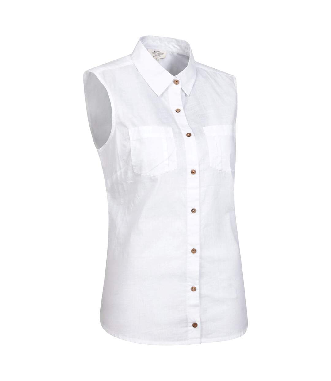 Womens/ladies coconut sleeveless shirt white Mountain Warehouse-3