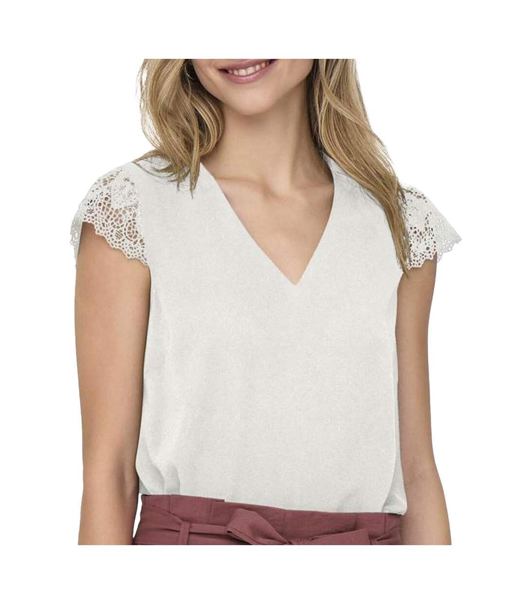 Débardeur blanc femme only elva-1