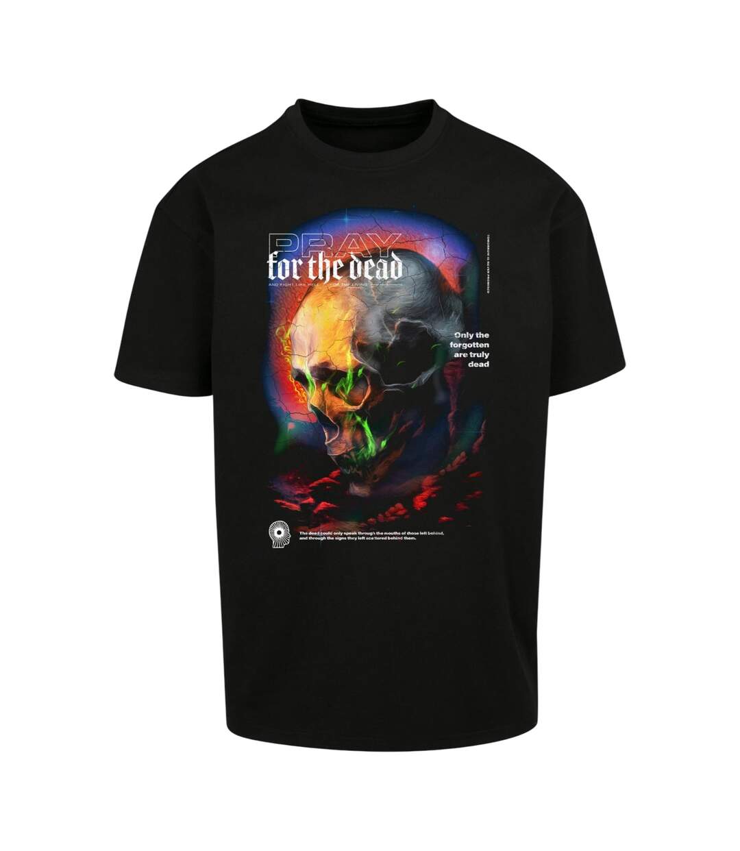 Mens Pray For The Dead Oversized T-shirt Noir Mister Tee-2