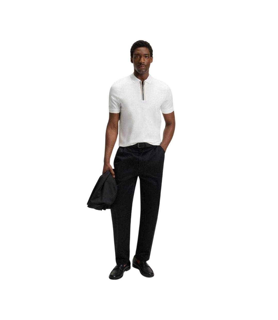 Polo Paras Homme Blanc Boss-4