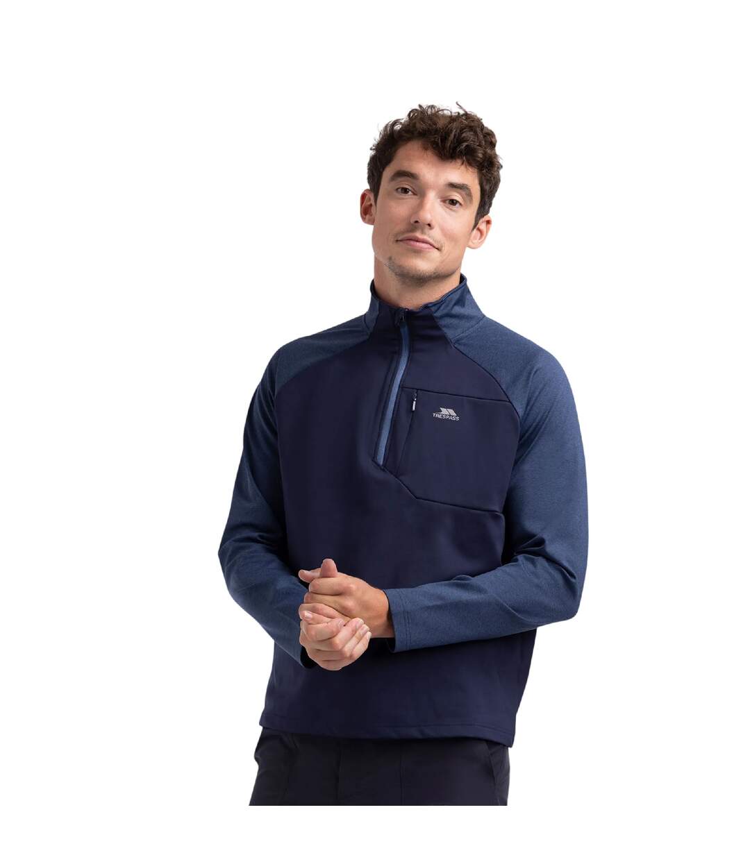 Haut Sport Eric Homme Bleu Marine Chiné Trespass-4