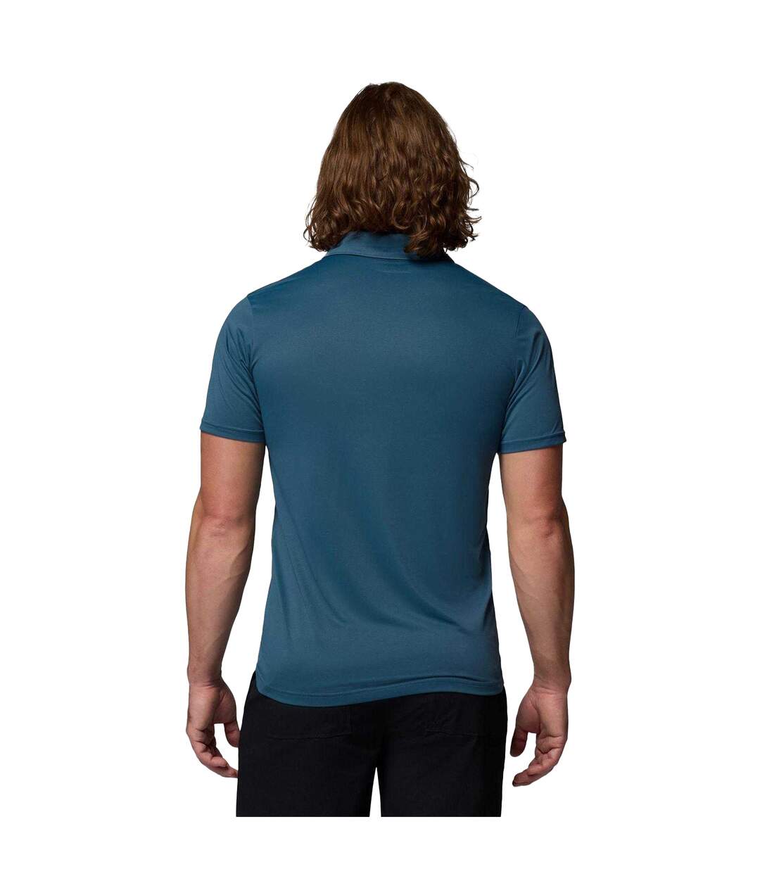 Mens Short-sleeved Polo Shirt Blue Columbia-2