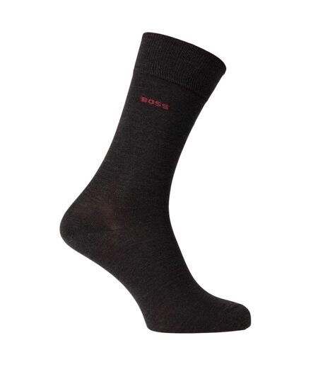 Lot De 2  Chaussettes Motif/style Pied-de-poule Homme Anthracite Boss