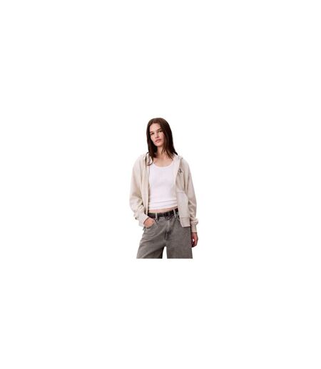 Veste À Capuche Femme Vanille Chiné Calvin Klein